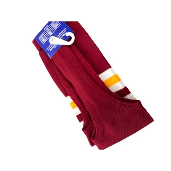 TCK Medium 200 Baseball Stirrup Socks Red White Gold Stripes - Picture 2 of 6